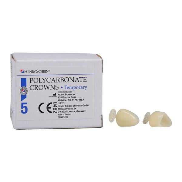 Polycarbonate Replacement Crowns Size 302 Left Cuspid Upper & Lower Refill 5/Bx