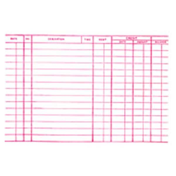 Dental Record Cards #204-C 2-Sided White 100/Bx