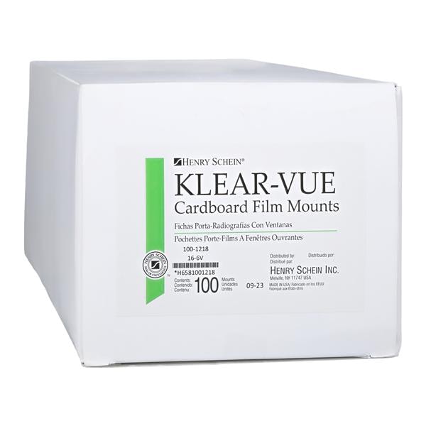 Klear-Vue X-Ray Mounts 10H-6V #2 Gray Cardboard 100/Bx