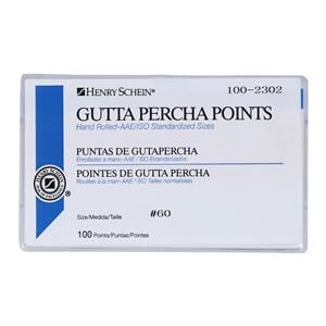 Machine Rolled Gutta Percha Points Size 60 Blue 100/Bx