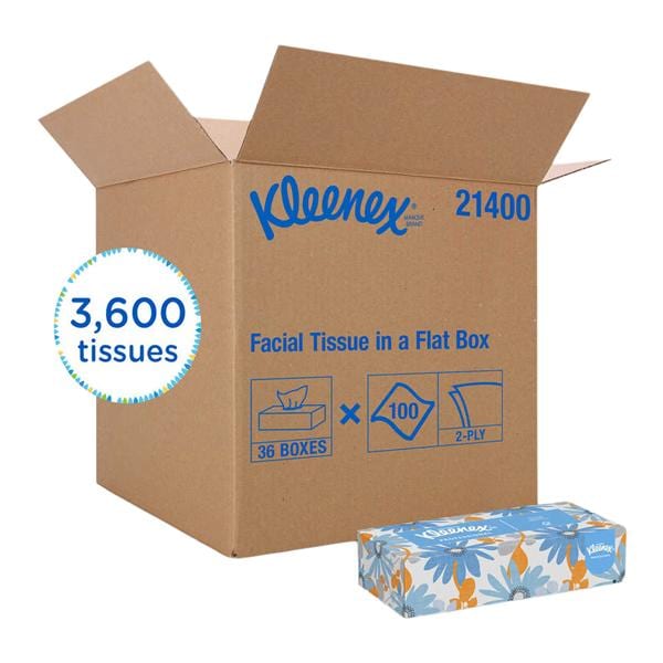 Kleenex Facial Tissue White 2 Ply 100/Bx