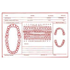 Dental Record Cards #211 2-Sided White 100/Bx