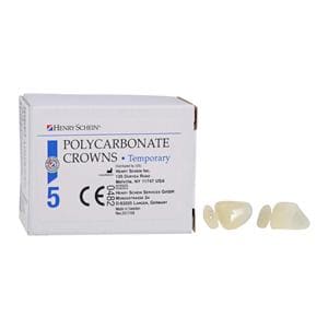 Polycarbonate Replacement Crowns Size 16 Upper Left Central Refill 5/Bx