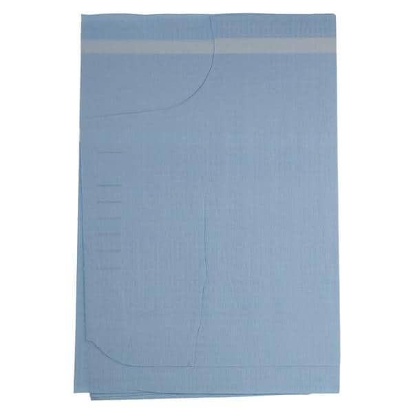 Premium Gown 30 in x 42 in Blue M/L Tissue / Poly / Tissue Disposable 50/Ca