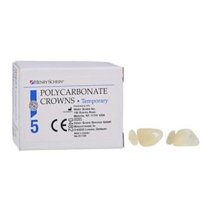 Polycarbonate Replacement Crowns Size 12 Upper Right Central Refill 5/Bx