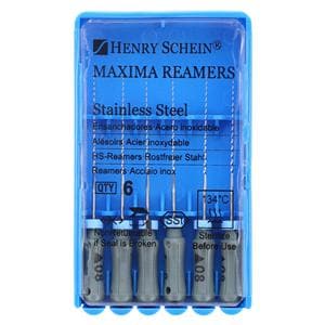 Maxima Hand Reamer 25 mm Size 8 Stainless Steel Grey 6/Bx