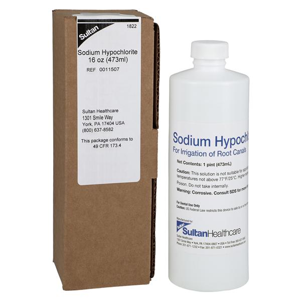 Sodium Hypochlorite Root Canal Prep Solution 16 oz Ea