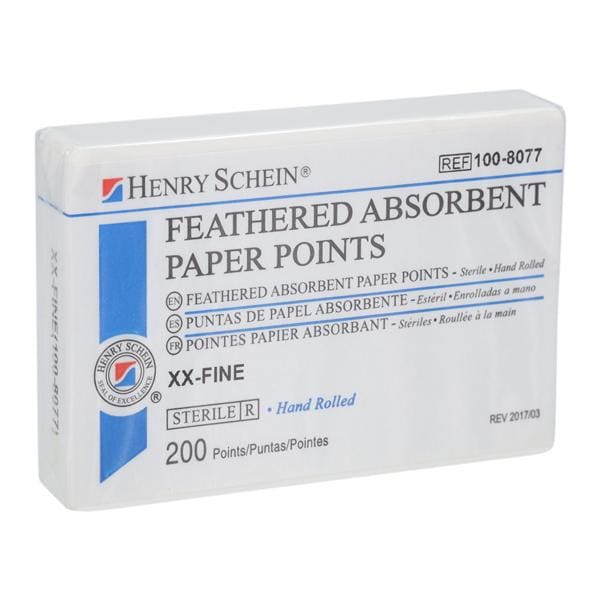 Absorbent Points Extra Fine Feathered 200/Bx