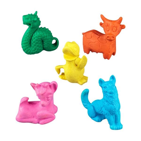 Erasers Animals Assorted Colors 50/Bx