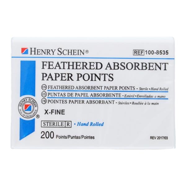 Absorbent Points Extra Fine Feathered 200/Bx