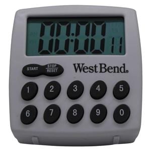 WestBend Digital Timer White 1/2x2-5/16x2-1/16" Small With Spring Clip/Magnet Ea