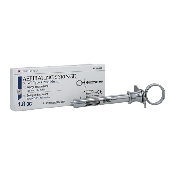 Aspirating Syringe C-W Type 1.8 cc Ea