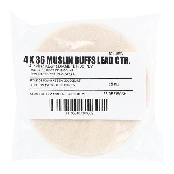 Muslin Buffs Lead Center 4" x 36 Ply Ea