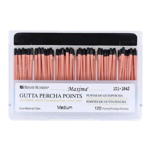 Maxima Hand Rolled Gutta Percha Points 120/Bx