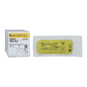 Suture 3-0 27" Plain Gut Monofilament C-6 Beige 12/Bx