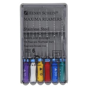 Maxima Hand Reamer 31 mm Size 10-35 Stainless Steel Assorted 6/Bx