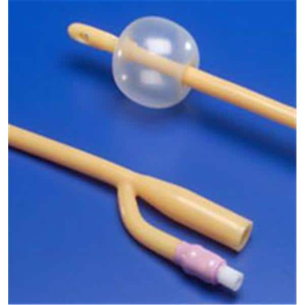 Dover 2-Way Foley Catheter Straight Tip Silicone Elastomer Coated 12Fr 5cc