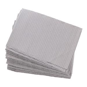 Polyback Patient Towel 3 Ply T/P 13 in x 19 in Slvr/Gry Disposable 500/Ca