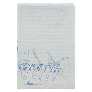 TIDI Tooth Dental Bib / Towel 2 Ply Tiss/Poly 13 in x 18 in Prntd Dsp 500/Ca