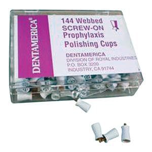 Prophy Cups Firm Webbed Screw Type White 144/Bx