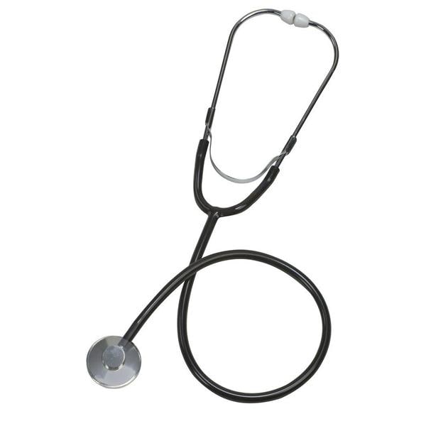 Mabis Classic Stethoscope Adult Black Single Lumen Vinyl Y Tubing Ea