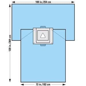 1x72x12" Sterile Surgical Drape 15x13" Fenestrated