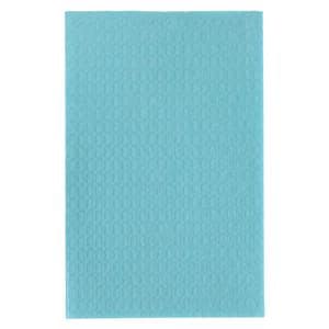Towel Bib 2 Ply Tissue / Poly Back 13 in x 18 in Blue Disposable 500/Ca