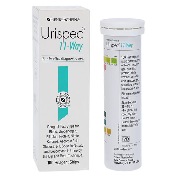 Henry Schein Urispec Urinalysis Test Strip 100/Bt