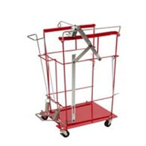 SharpSafety Sharps Cart Red 22.75x15.25x31" Metal For 12/18g Ld Cntnrs Ea