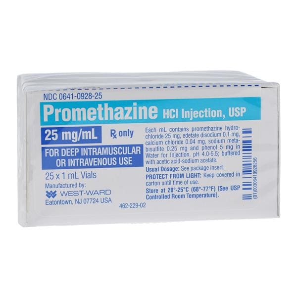 Promethazine HCl Injection 25mg/mL SDV 1mL 25x1ml