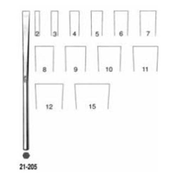 Sheehan Osteotome Straight Stainless Steel Ea