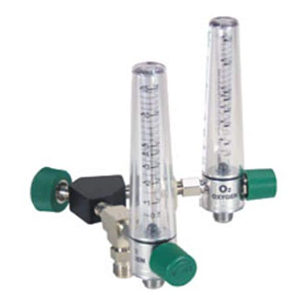 Y-Block Connected Oxygen Flow Meter Aluminum Box