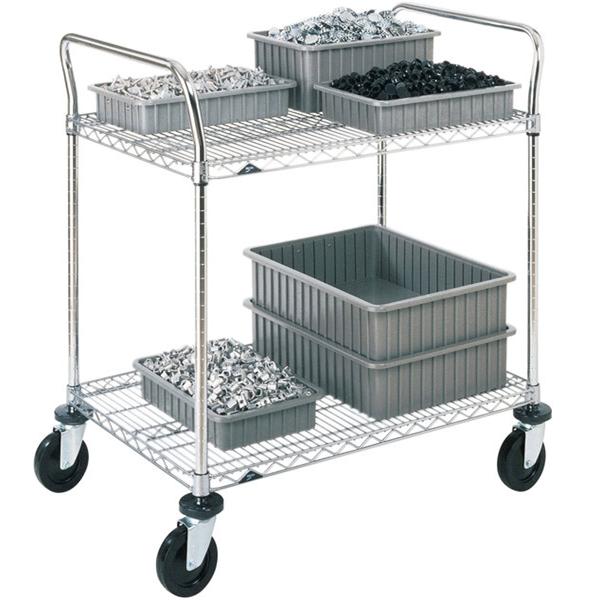 Super Erecta Brite Utility Cart 24x48x39" (4) 5" Rubber Caster