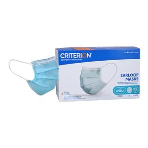 Criterion Earloop Mask ASTM Level 1 Blue Adult 50/Bx