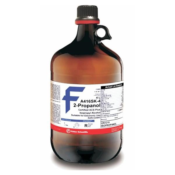 Fisher Chemical 2-Propanol Solvent >/= 99.50% 500mL Glass Bottle Ea