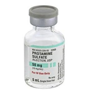 Protamine Sulfate Injection 10mg/mL SDV 5mL 25x5mL