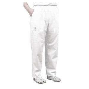 Scrub Pant 4 Pockets Medium White Unisex Ea