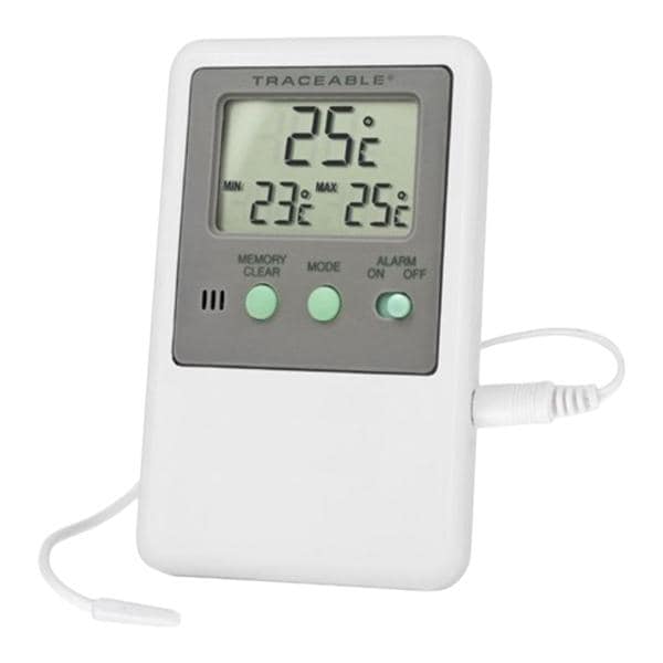 Traceable Refrigerator/Freezer Thermometer ABS Plastic -50 to 70°C Ea