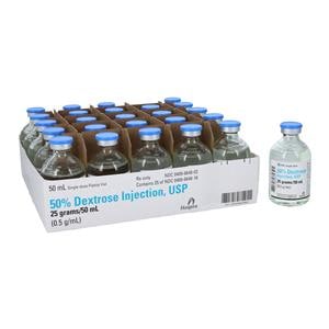 Dextrose 50% Injection PF FTV SDV 50mL 25/Package