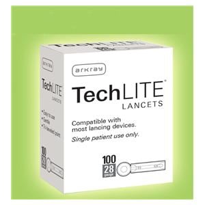 TechLite Incision Device Lancet 28gx2.8-3.1mm Conventional Blue 100/Bx