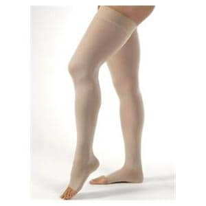 Opaque Compression Stocking Thigh High Large Natural