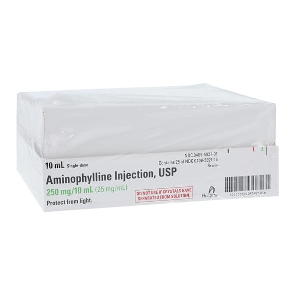 Aminophylline Injection 25mg/mL PF FTV SDV 10mL 25/Bx