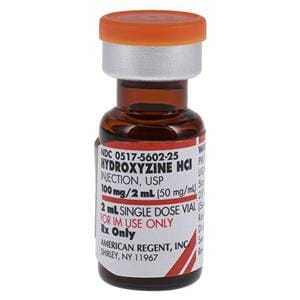 Hydroxyzine HCl Injection 50mg/mL SDV 2mL 25/Package