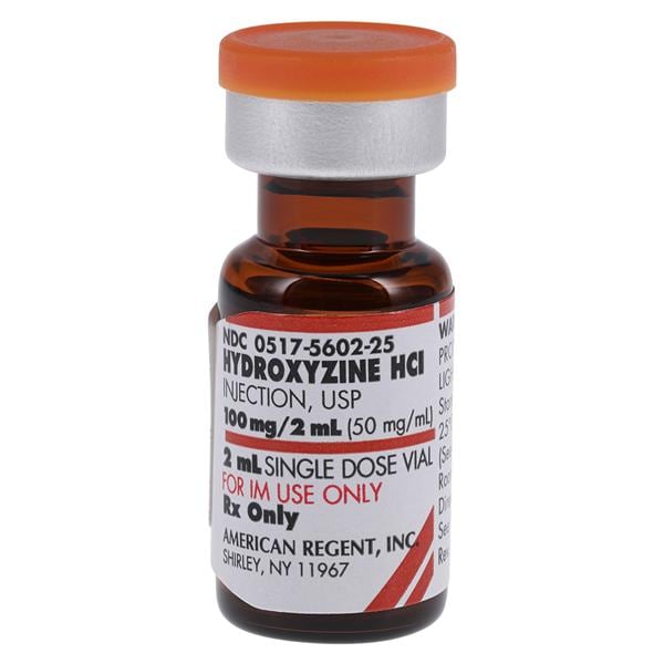 Hydroxyzine HCl Injection 50mg/mL SDV 2mL 25/Bx