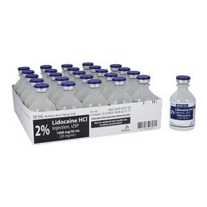 Lidocaine HCl Injection 2% MDV 50mL 25/Bx, 2 BX/CA