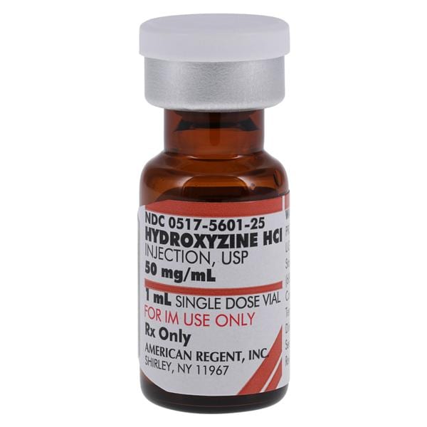 Hydroxyzine HCl Injection 50mg/mL SDV 1mL 25/Package