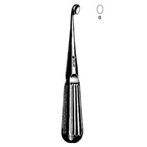 Bruns Bone Curette 6-3/4" Stainless Steel Ea