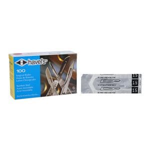 Stainless Steel Sterile Surgical Blade #15 100/Bx