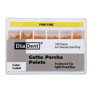 Gutta Percha Points Fine-Fine Yellow 100/Bx