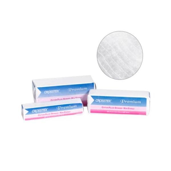 Premium Cotton Filled Exodontia Sponge 2x2" 4 Ply Sterile Square LF